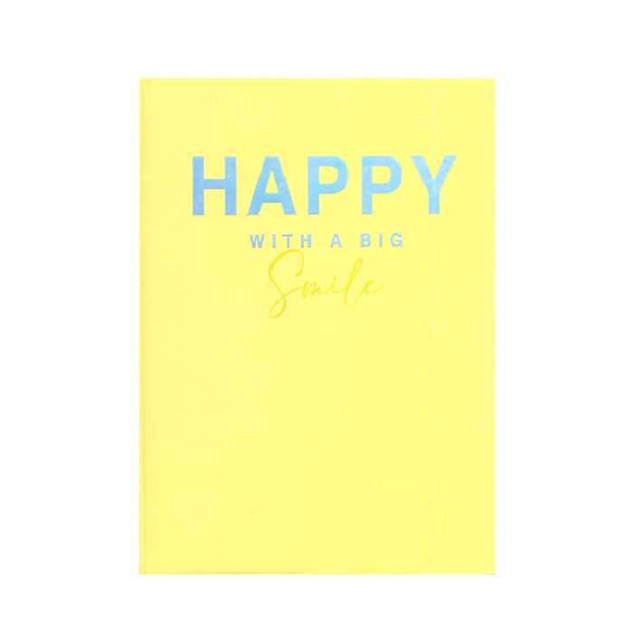 پلنر 106 برگ جلد سخت رنگ زرد پاستلی لانگو طرح Be Happy