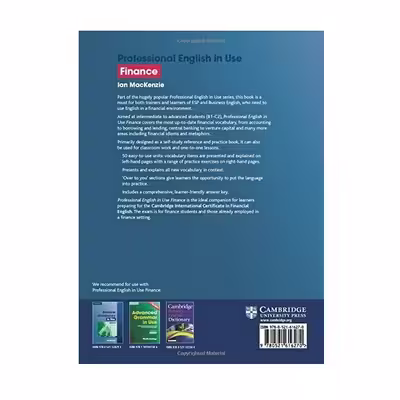 کتاب Professional English in Use Finance اثر Ian MacKenzie انتشارات Cambridge