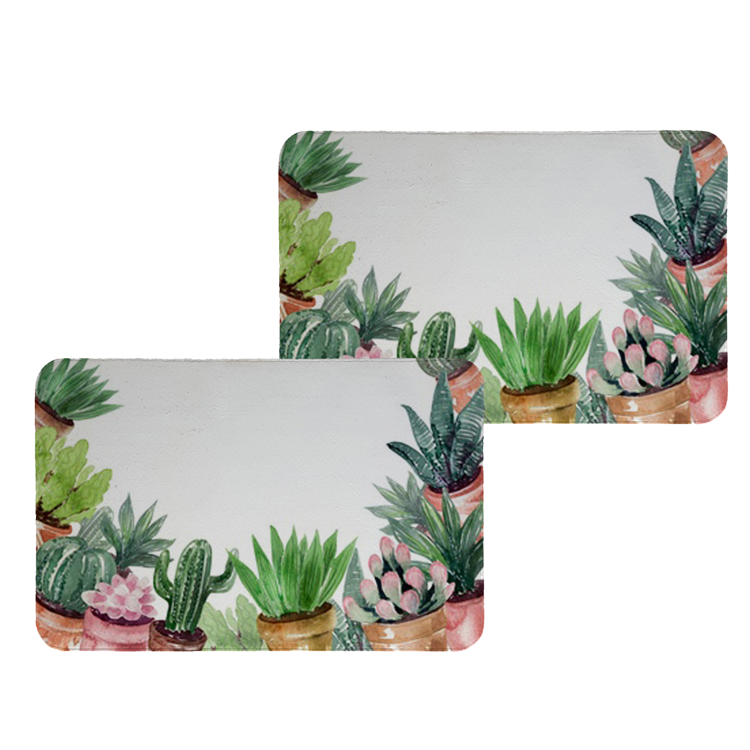 زیربشقابی طرح کاکتوس کد 8137 مجموعه 2عددی 