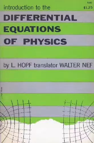 خرید و دانلود نسخه کامل کتاب Introduction to the differential equations of physics