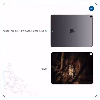 برچسب پوششی ماهوت مدل Owl مناسب برای تبلت اپل iPad Pro 12.9 (GEN 3) 2018 A1983