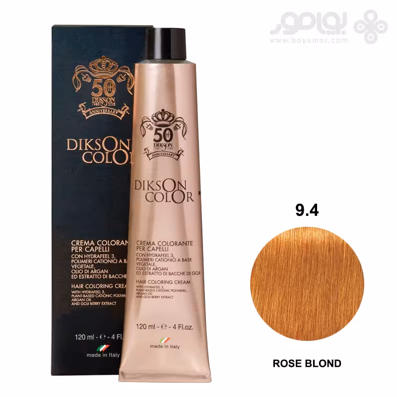 رنگ موی دیکسون انیورسری شماره 9.4 رنگ بلوند رز حجم 120 میل