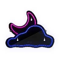 چراغ دیواری نئون دیزاین طرح Cloud-Vs-Moon-BL_MLC
