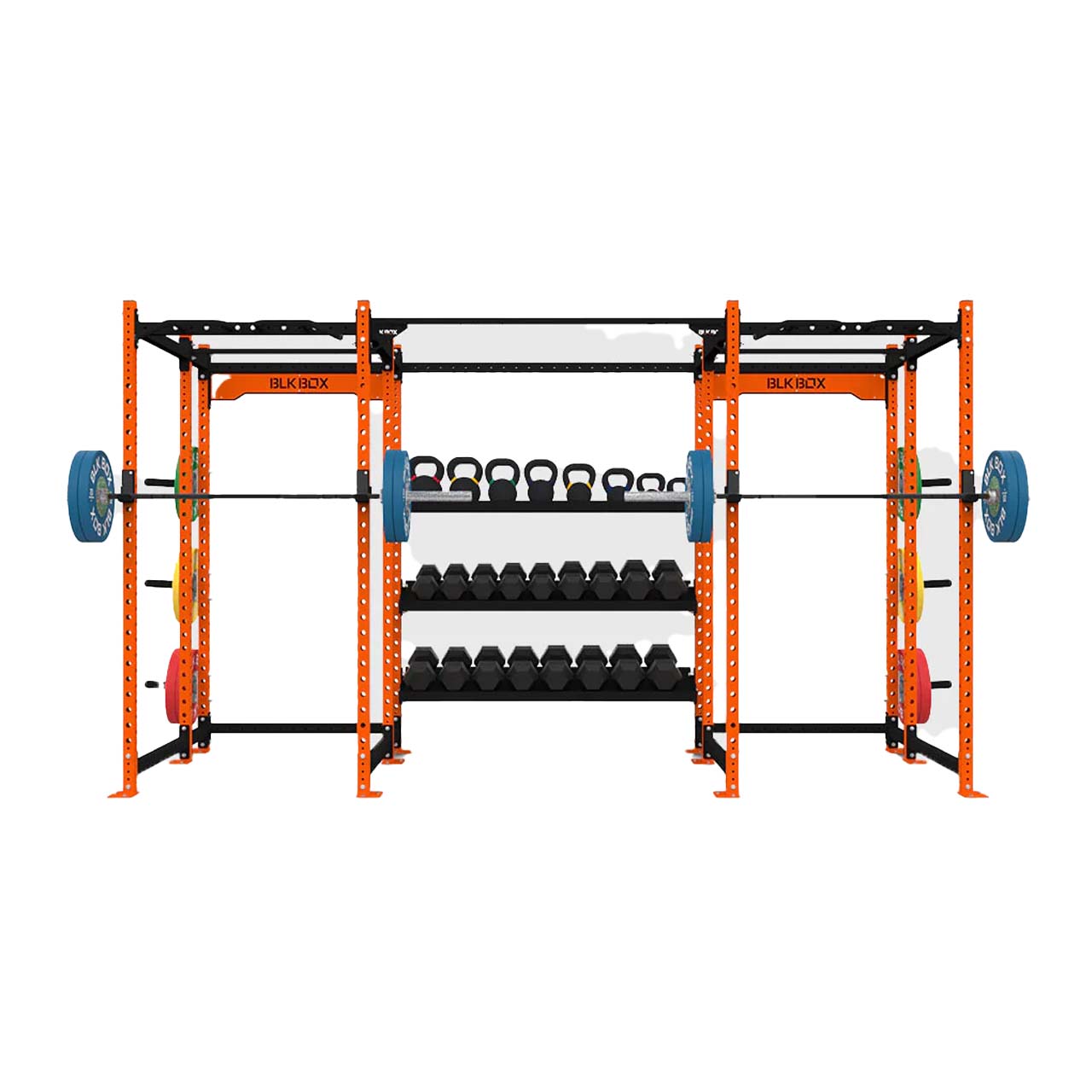 خرید سازه کراسفیت دو دهنه مرکزی   جایگاه دمبل و اکسسوری