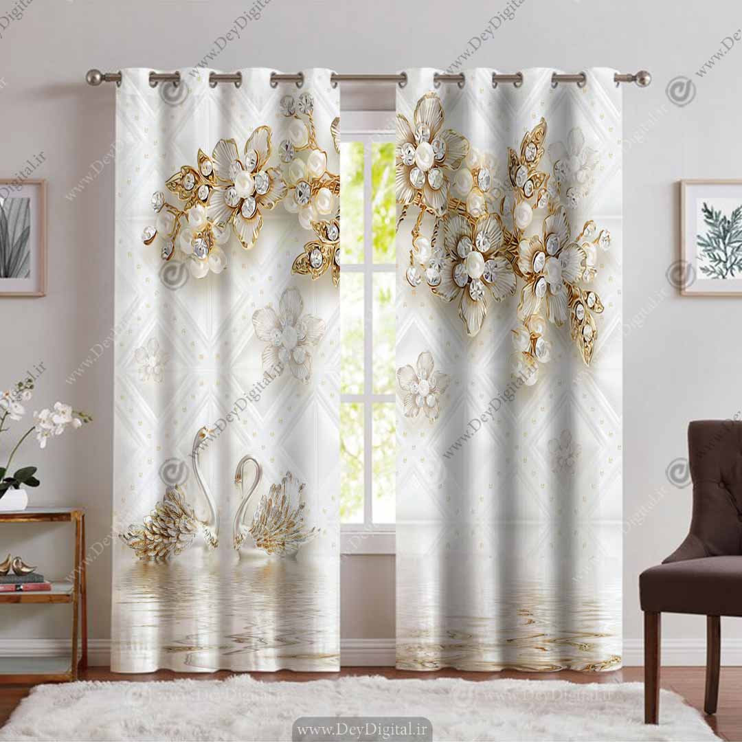 پرده پانچ سالن پذیرایی PK-2848