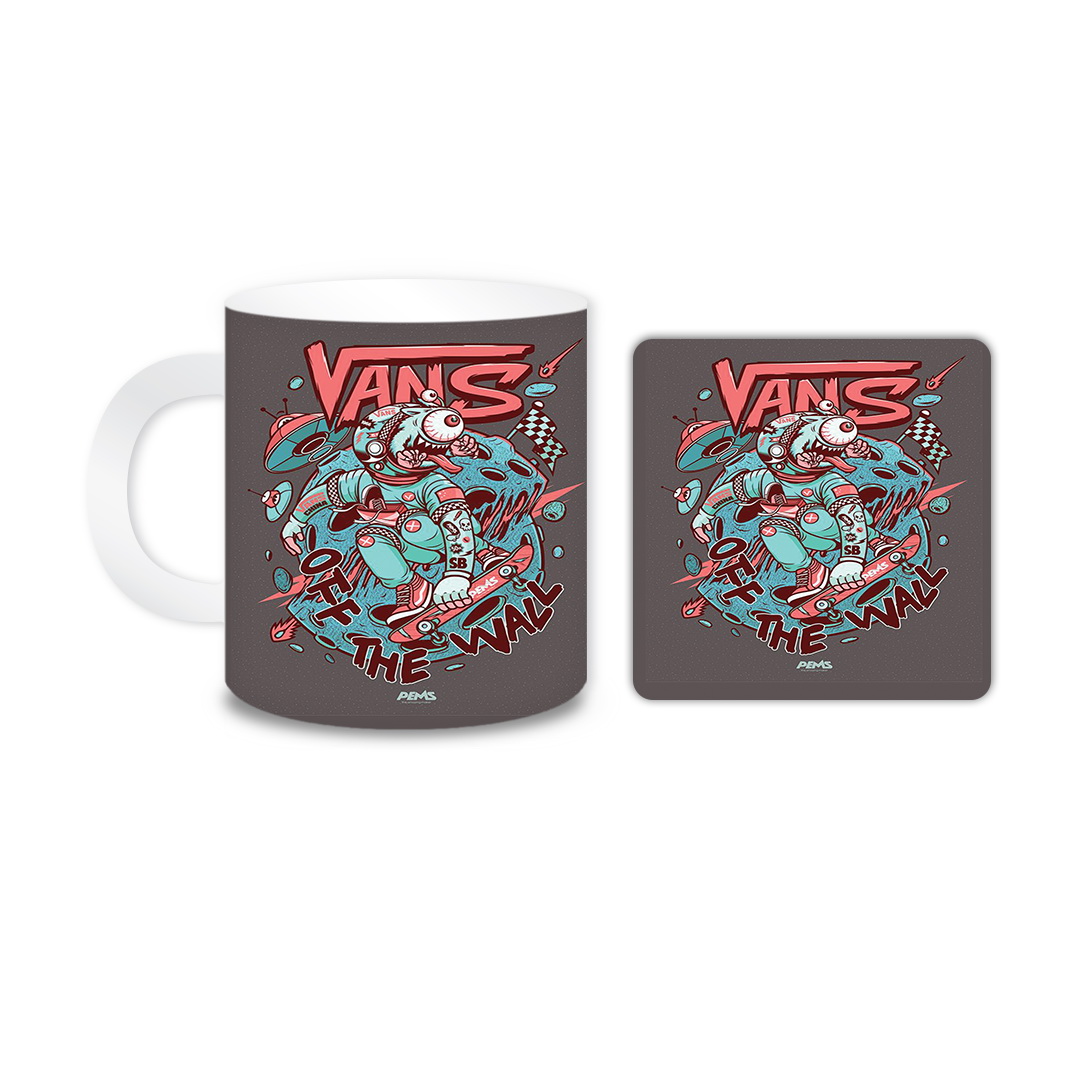 ماگ مدل اسکیت کد 469 به همراه زیر لیوانی