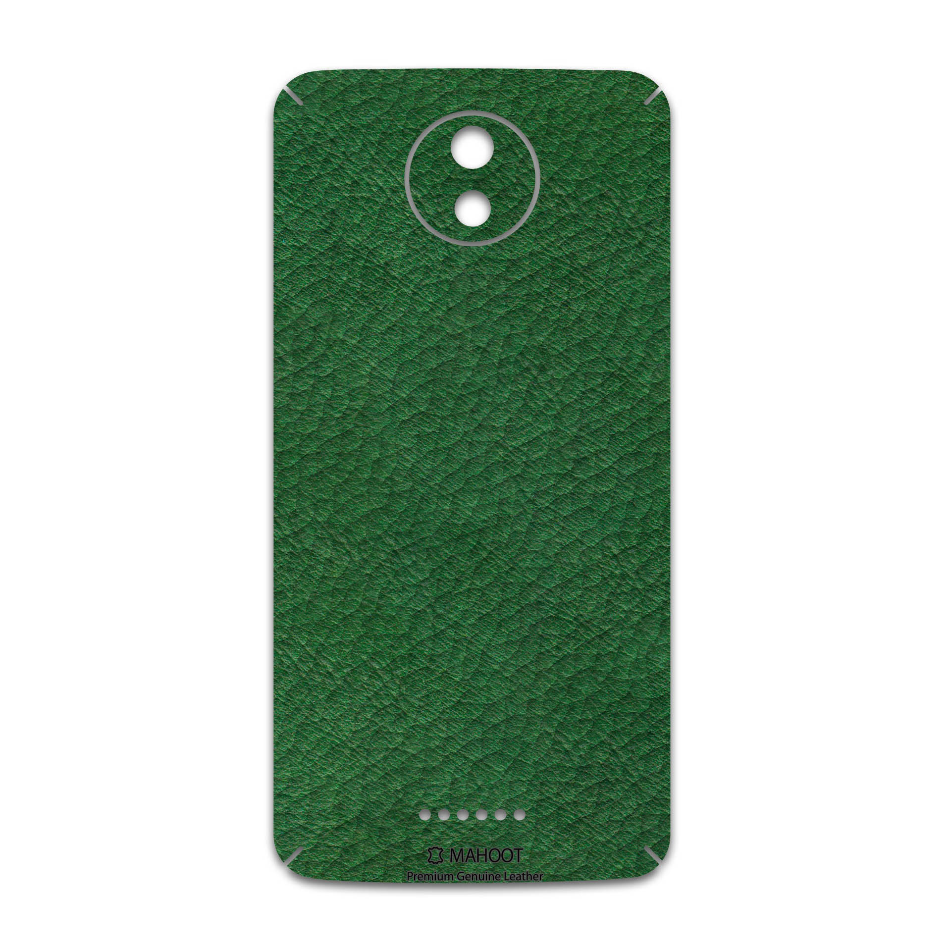 برچسب پوششی ماهوت مدل Green-Leather مناسب برای گوشی موبایل موتورولا Moto C Plus