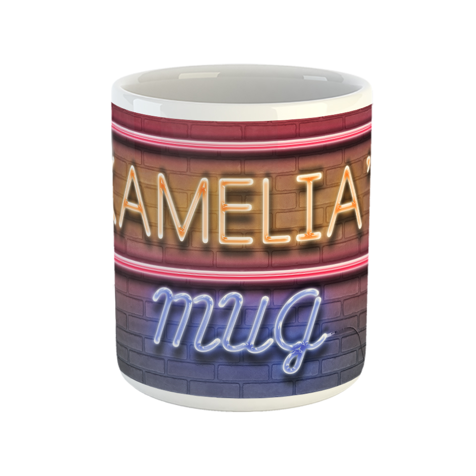 ماگ طرح تابلو نئون مدل کاملیا