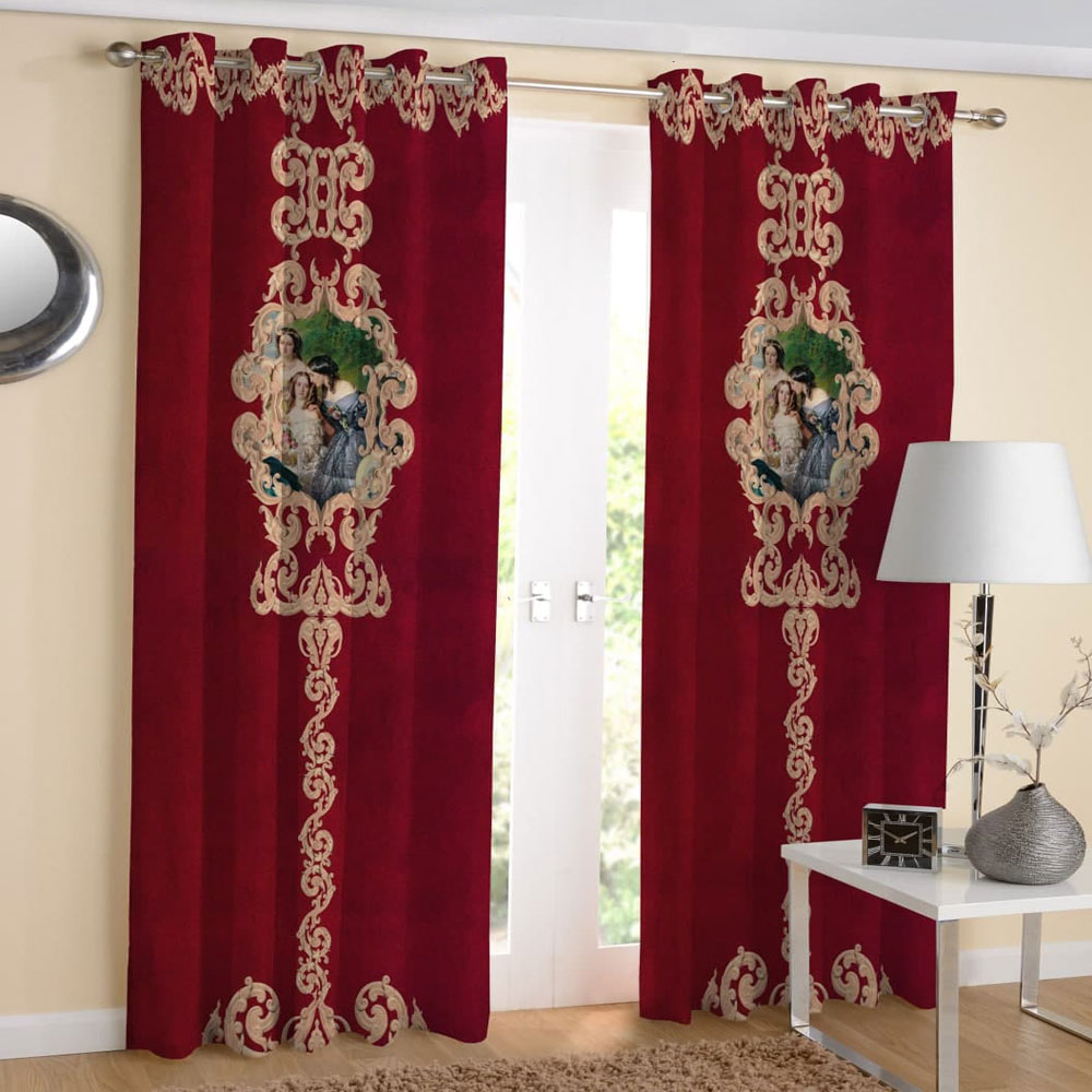 پرده مدل هازان چاپی طرح ایتالیایی  کلاسیک  کد 3260 سایز 280x140 سانتی متر