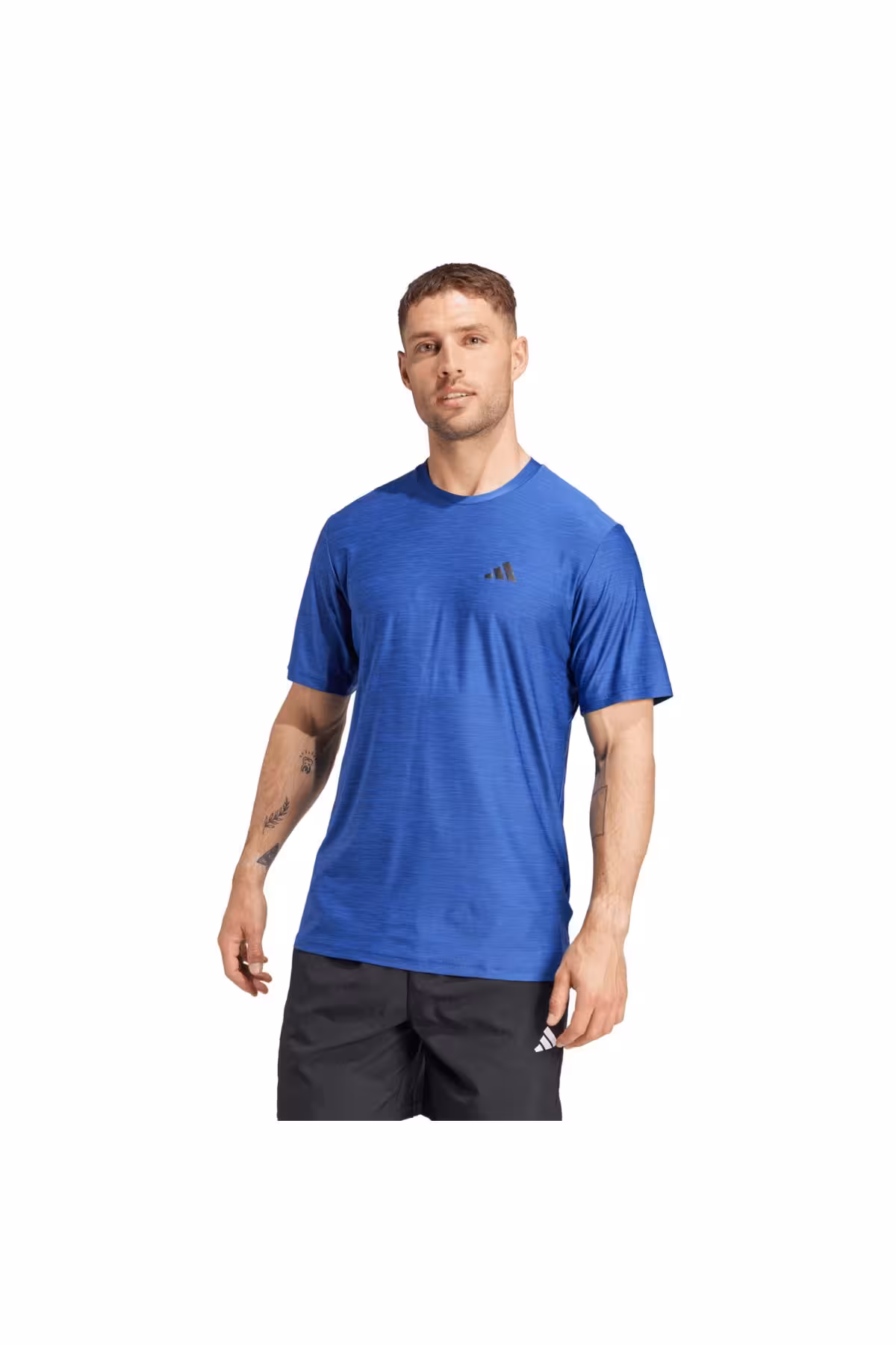 تی شرت ورزشی آبی مردانه آموزش ملزومات کشش T adidas