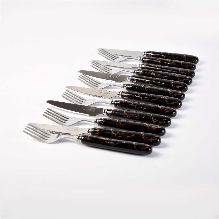 سرویس کارد و چنگال 24 پارچه ام جی اس مدل ماربل