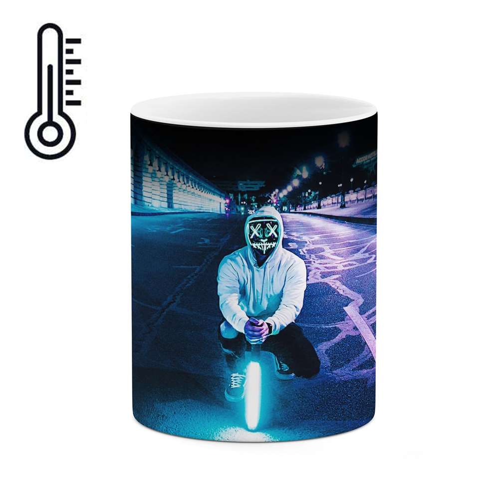 ماگ حرارتی طرح ماسک گرافیکی  مدل mgph13834