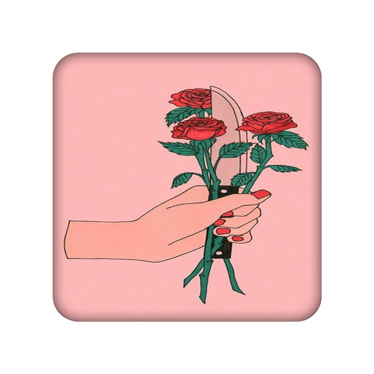 زیر لیوانی طرح گل کد 713