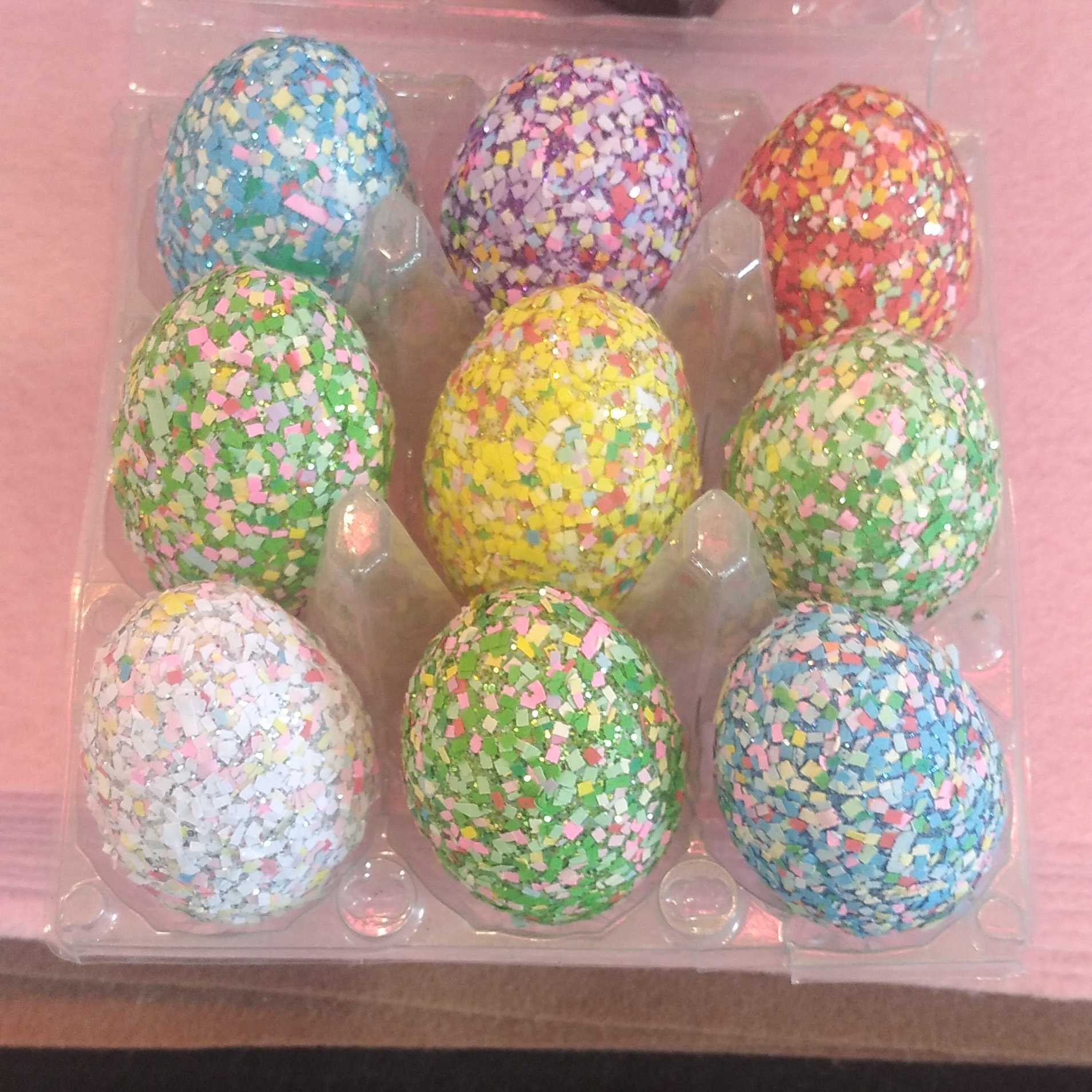 تخم مرغ تزیینی 1 بسته 9 عددی جور رندوم 