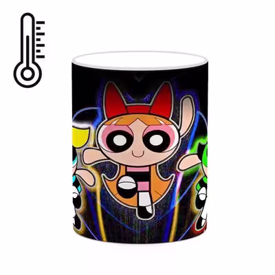 ماگ حرارتی کاکتی طرح کارتون The Powerpuff Girls مدل mgh23457