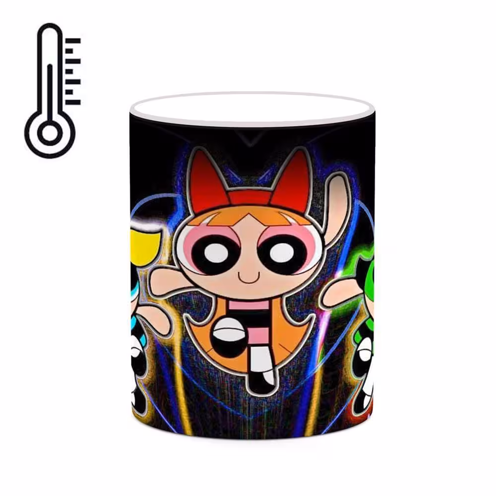 ماگ حرارتی کاکتی طرح کارتون The Powerpuff Girls مدل mgh23457