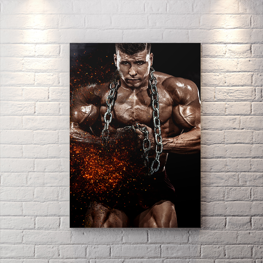 تابلو دیواری شاسی طرح بدنسازی BAs-6536