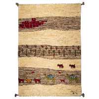 گبه دستباف ذرع و نیم سی پرشیا کد 122171