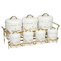 ست جای ادویه هشت پارچه مدل ماربل