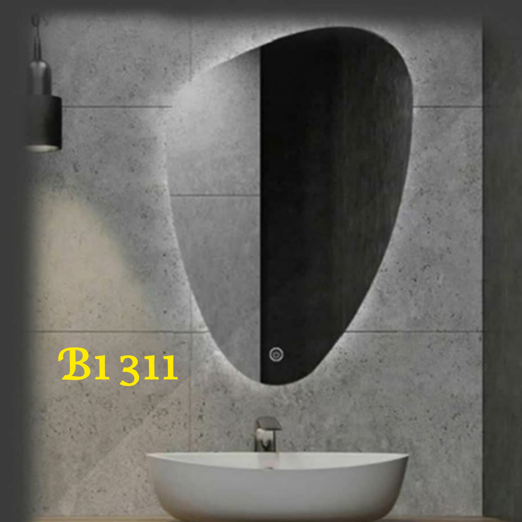 آینه  بک لایت دفرمه یا نامنظم (پس کرایه و هزینه ارسال در مقصد)