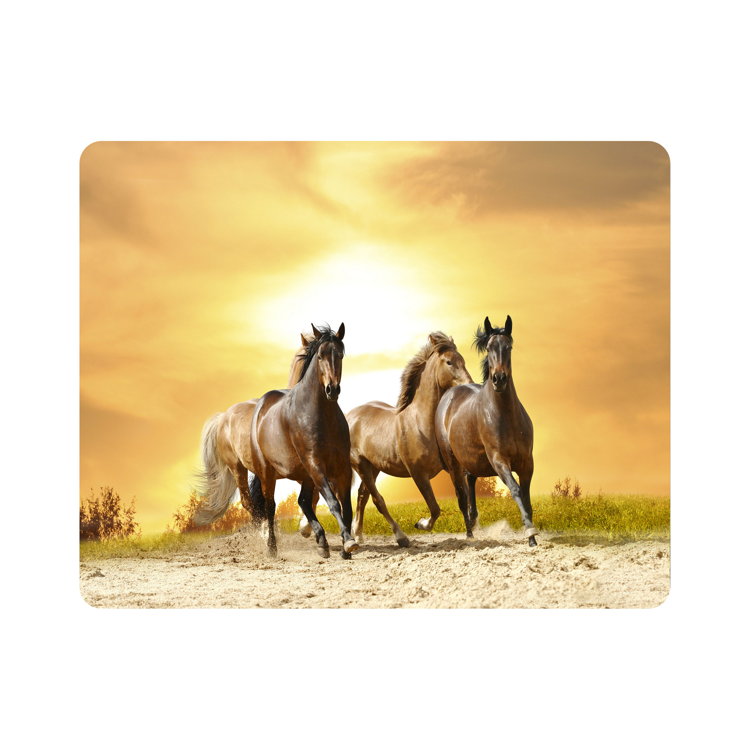 ماوس پد اطلس آبی طرح اسب و منظره مدل T6961