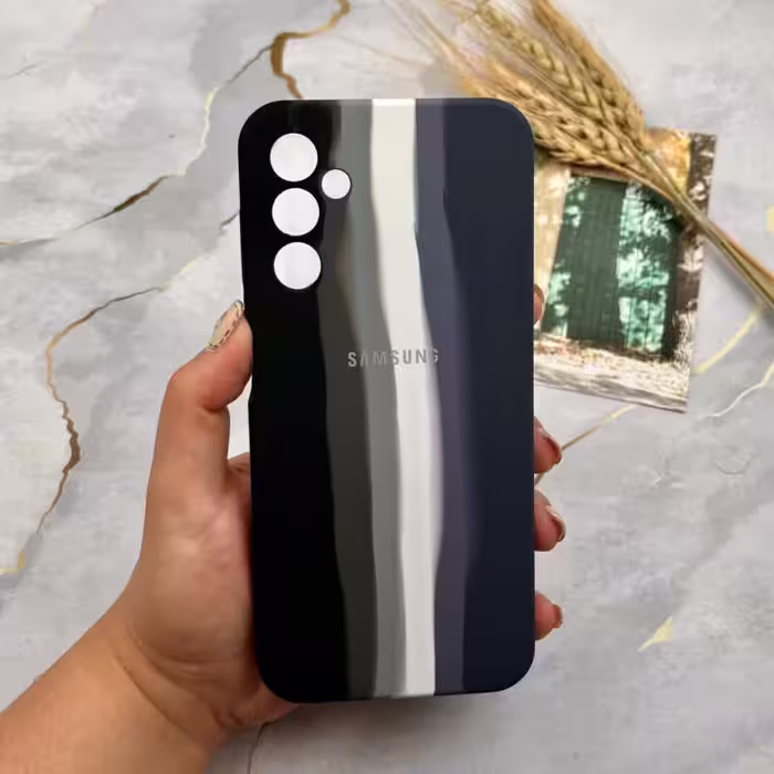 قاب گوشی Galaxy A14 سامسونگ سیلیکونی پاک کنی اورجینال رنگین کمانی کد 56928