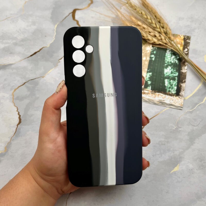 قاب گوشی Galaxy A14 سامسونگ سیلیکونی پاک کنی اورجینال رنگین کمانی کد 56928