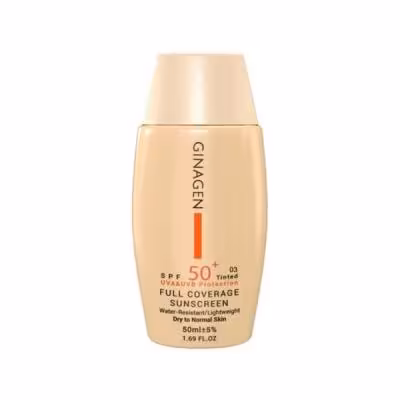 کرم ضد آفتاب SPF 50 ژیناژن شماره 03 مناسب پوست خشک و نرمال حجم 50 میلی لیتر