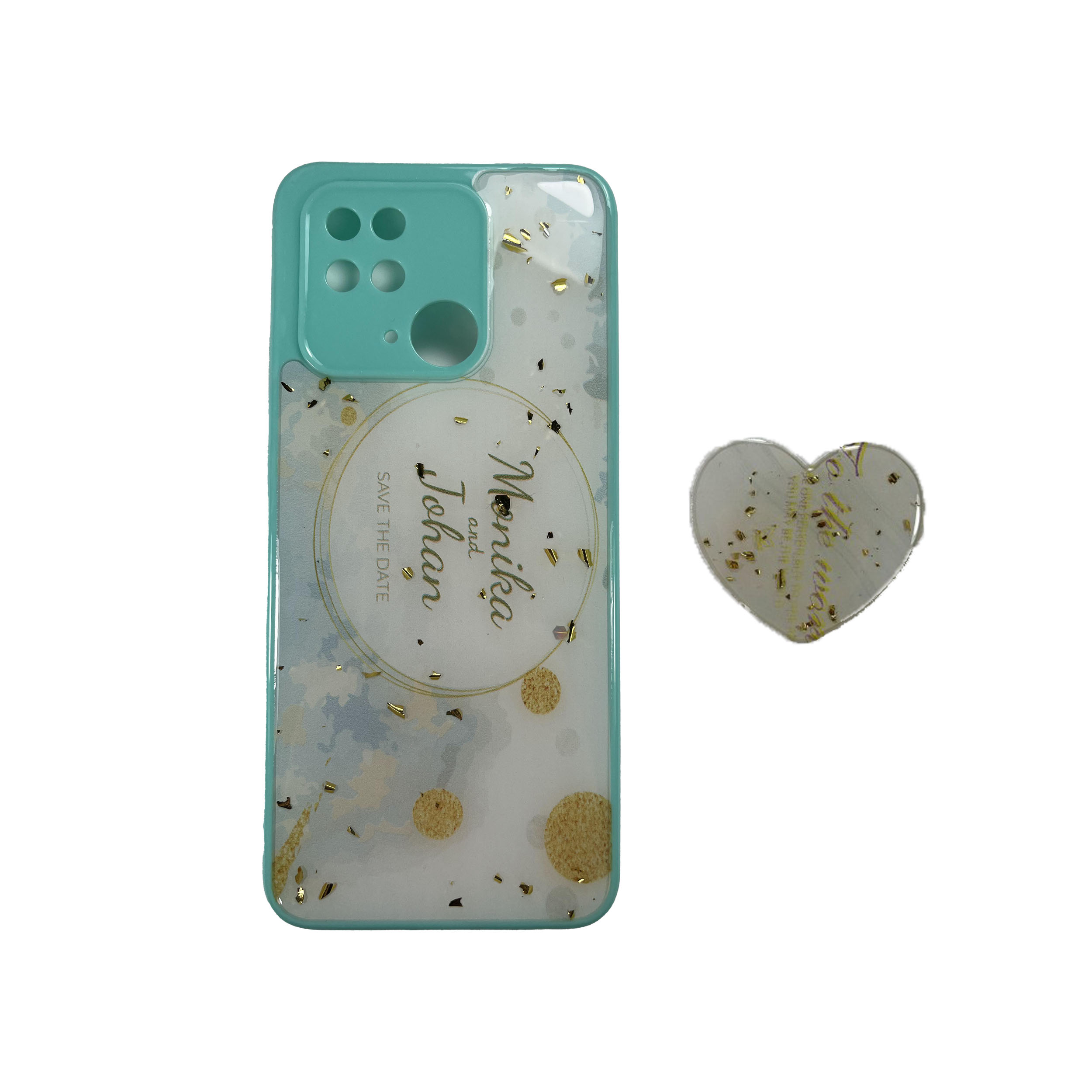 کاور مدل سیلیکونی مناسب برای گوشی موبایل شیائومی Redmi 10C به همراه پاپ سوکت