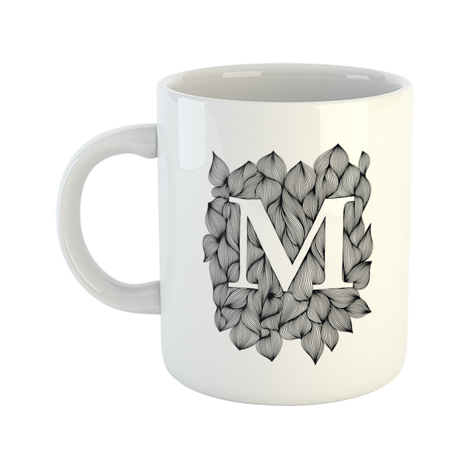 ماگ طرح الفبای انگلیسی مدل M