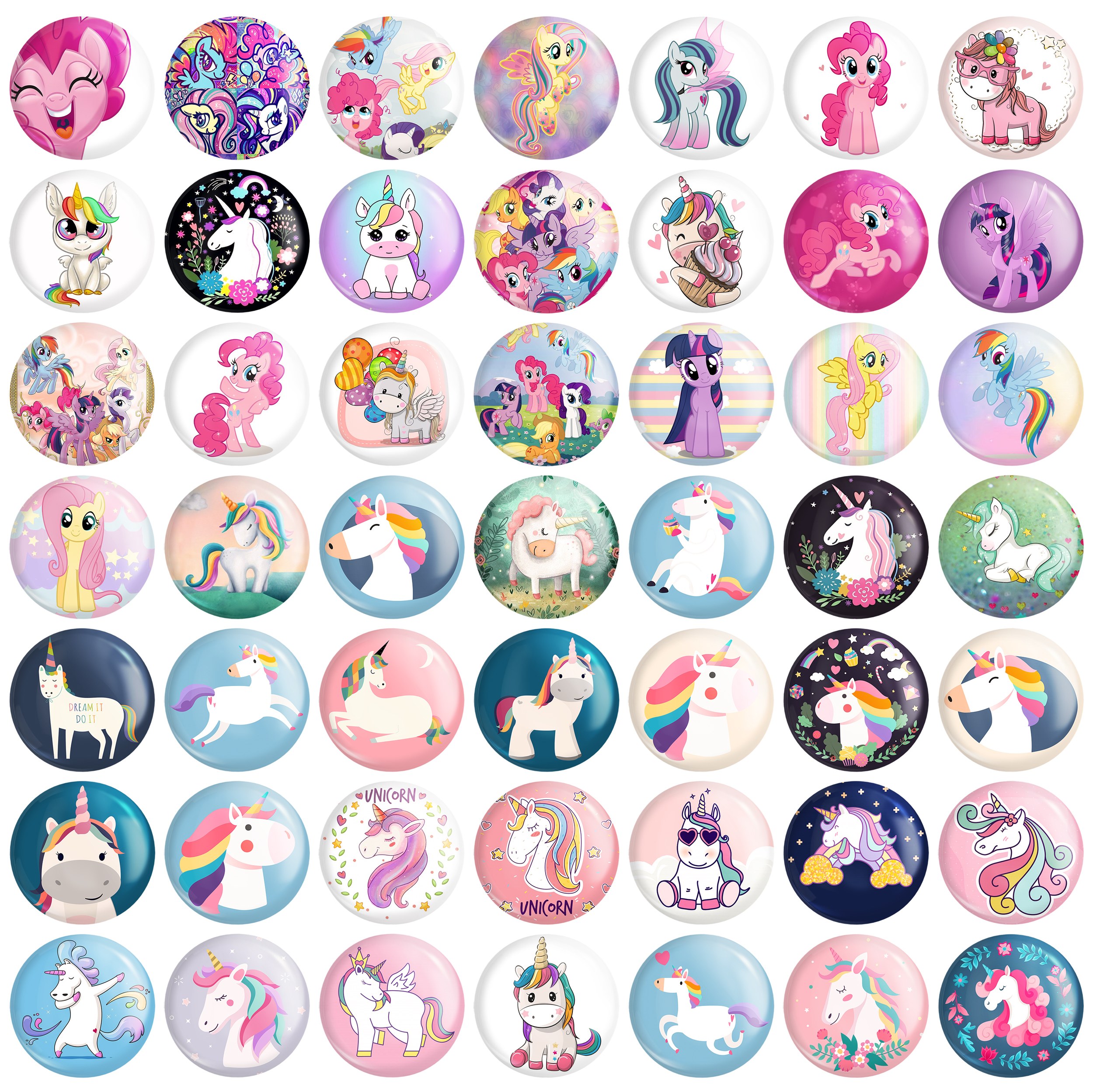 مگنت خندالو طرح اسب تک شاخ کد 1 مجموعه 50 عددی