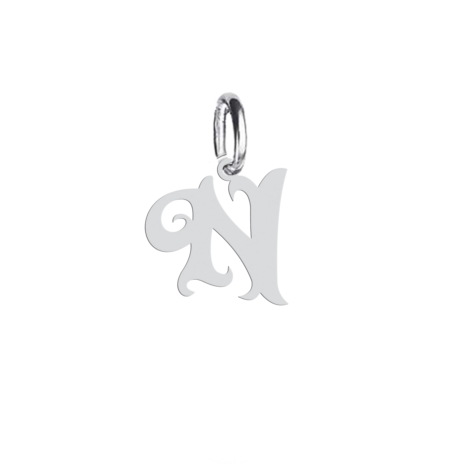 آویز گردنبند نقره هایکا طرح N مدل hn 796