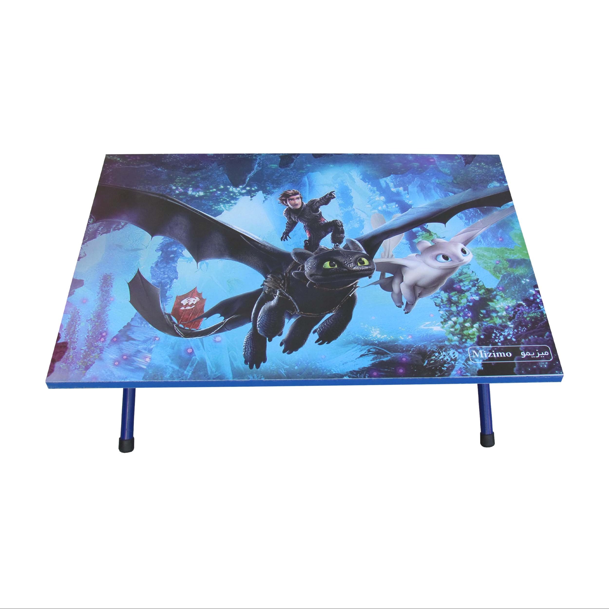 میز تحریر پایه کوتاه میزیمو طرح اژدها سواران کد 3251 (مدل پایه رنگی)