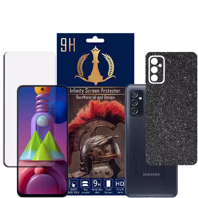 برچسب پوششی اینفینیتی مدل PRO MAX مناسب برای گوشی موبایل سامسونگ GALAXY M52 به همراه محافظ صفحه نمایش