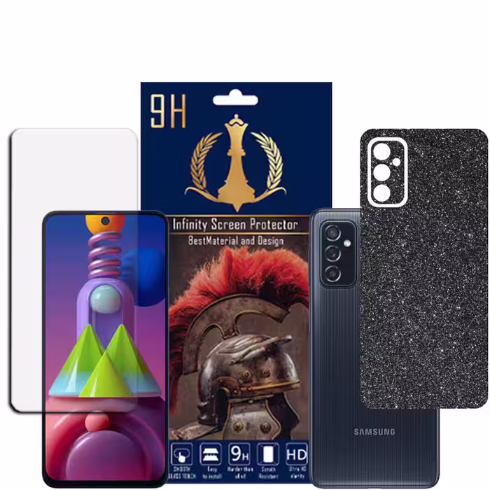 برچسب پوششی اینفینیتی مدل PRO MAX مناسب برای گوشی موبایل سامسونگ GALAXY M52 به همراه محافظ صفحه نمایش