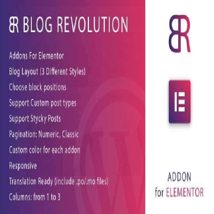 دانلود افزونه Blog Revolution برای المنتور