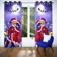 پرده پسر گربه ای و دختر کفشدوزکی pk-2979