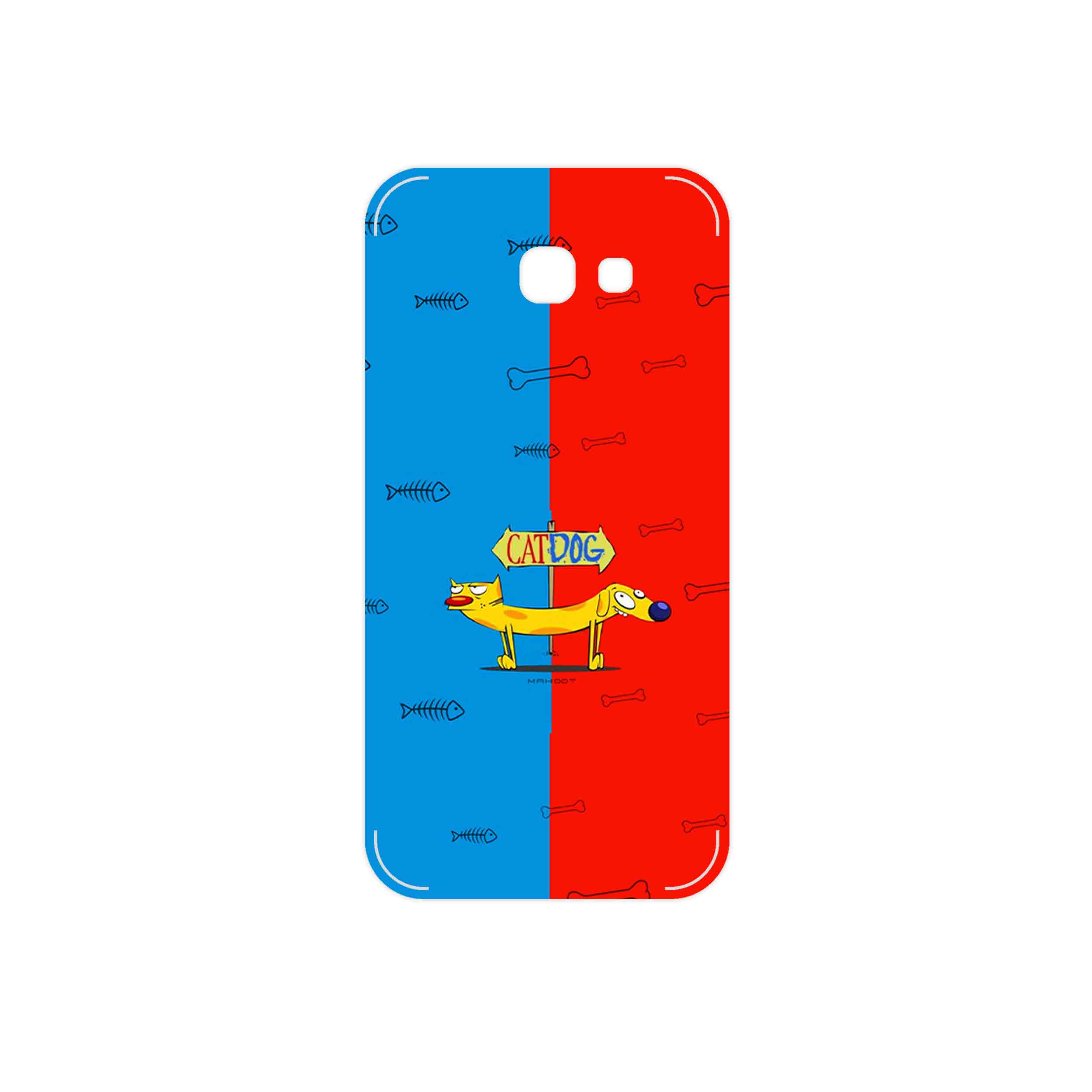 برچسب پوششی ماهوت مدل CatDog مناسب برای گوشی موبایل سامسونگ Galaxy A5 2017