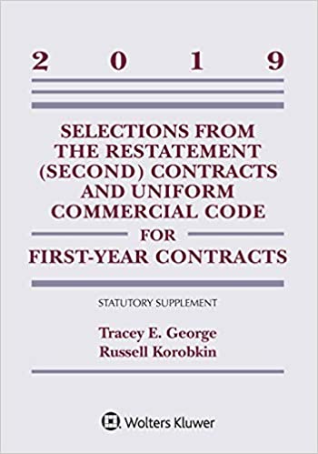 خرید و دانلود نسخه کامل کتاب Selections from the Restatement (Second) Contracts and Uniform Commercial Code for First-Year Contracts: 2019 Statutory Supplement (Supplement Edition)[2019] -   pdf