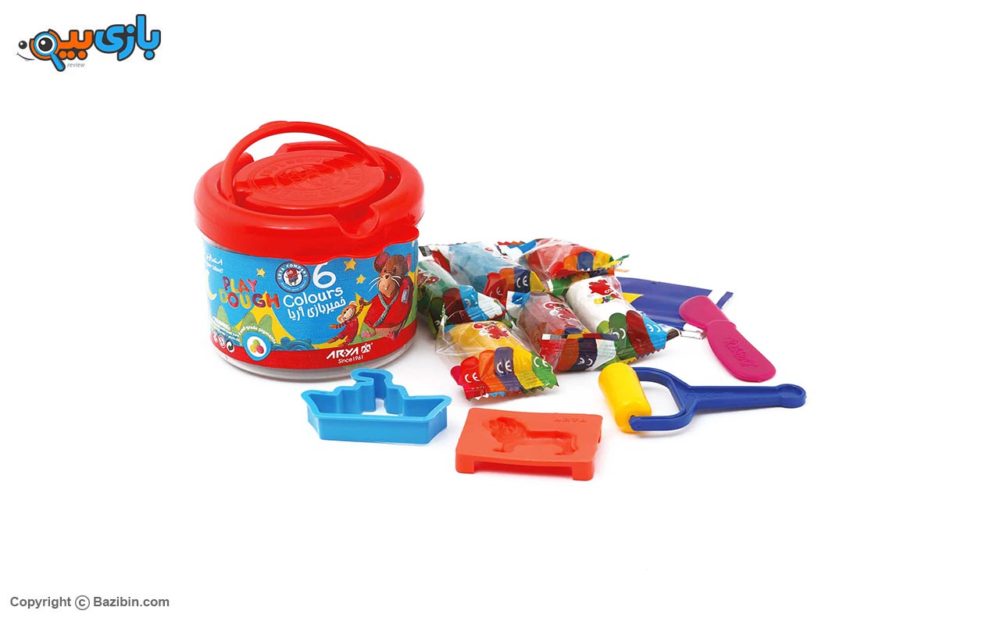 6-цветное ведро для лепки от Ария