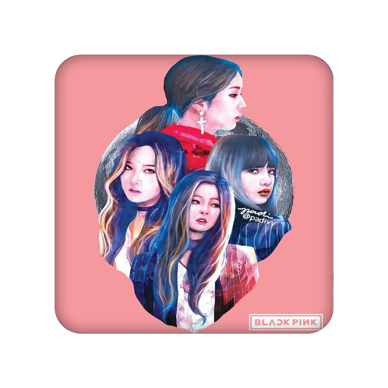 زیر لیوانی مدل Blackpink کد 2334