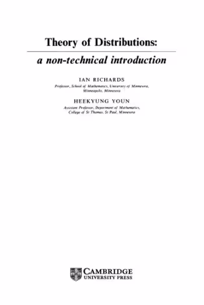 خرید و دانلود نسخه کامل کتاب The theory of distributions: A nontechnical introduction