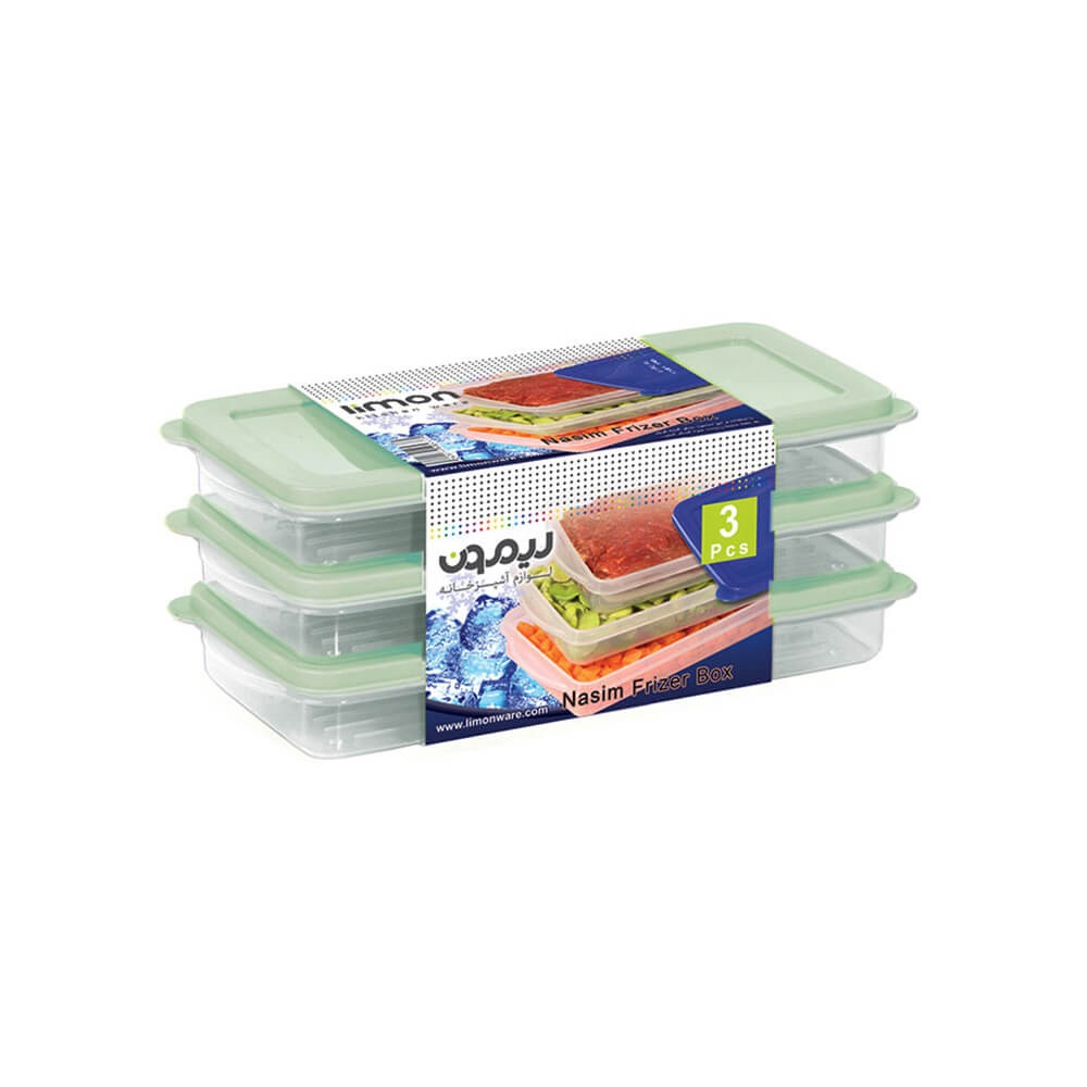 ظرف نگهدارنده لیمون مدل نسیم کد LP152 بسته 3 عددی