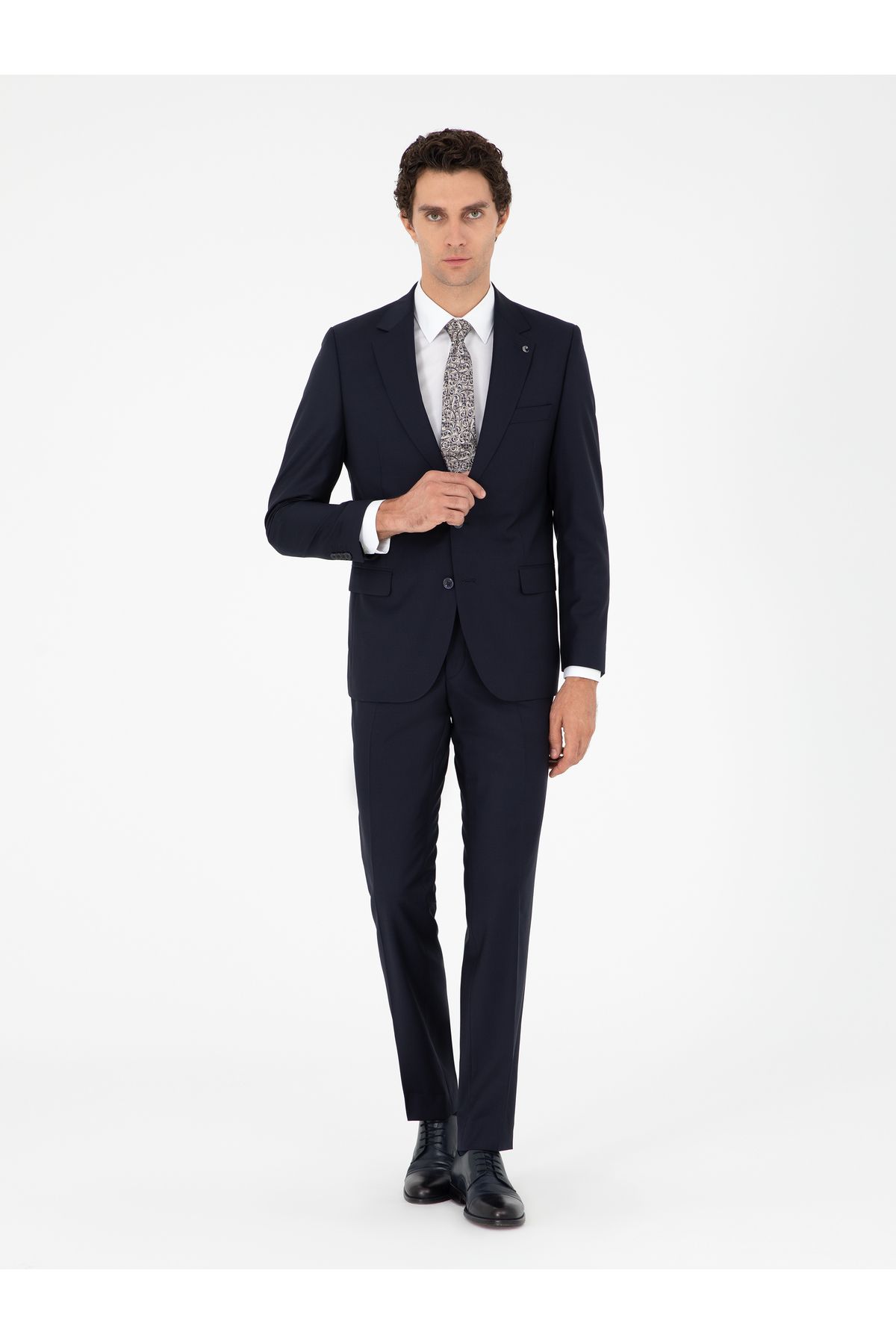 کت وشلوار آبی مردانه و شلوار SLIM FIT NAVY کاشارل Cacharel