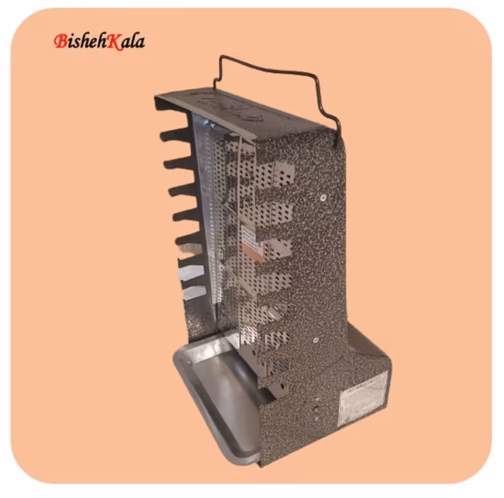 کباب پز خانگی 8 سیخ ایستاده بدون دود آپارتمانی با لوازم کامل  کد(12)