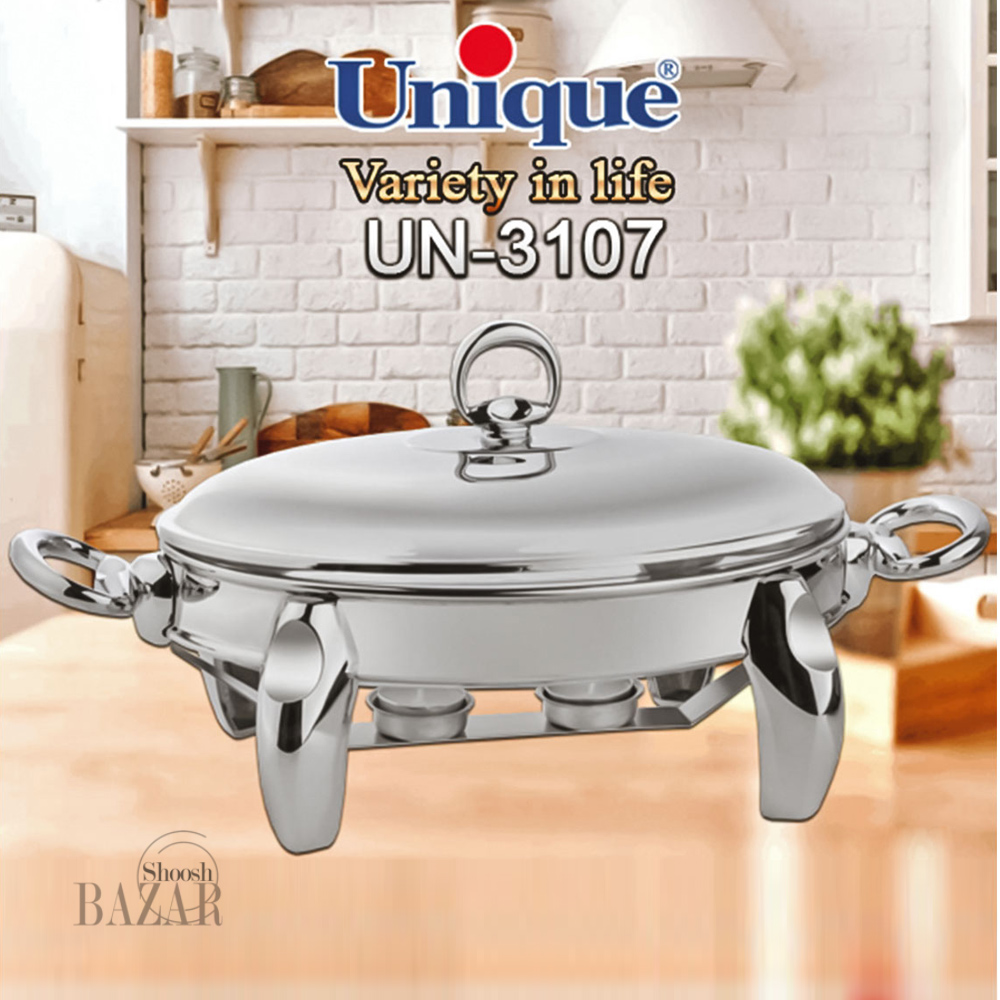 سوفله خوری بیضی بزرگ پافیلی کروم یونیک کد 3107