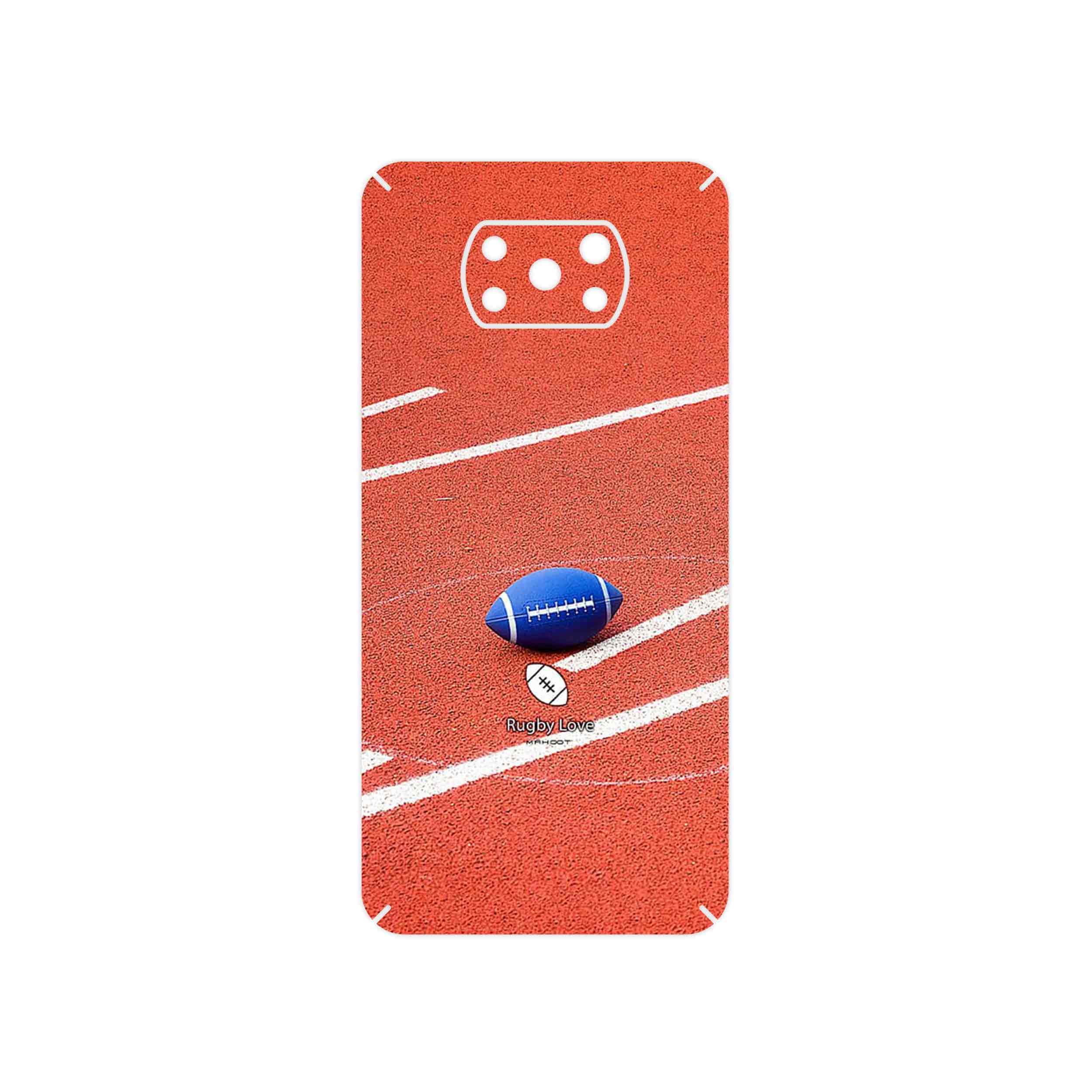 برچسب پوششی ماهوت مدل Rugby football مناسب برای گوشی موبایل شیائومی Poco X3 Pro