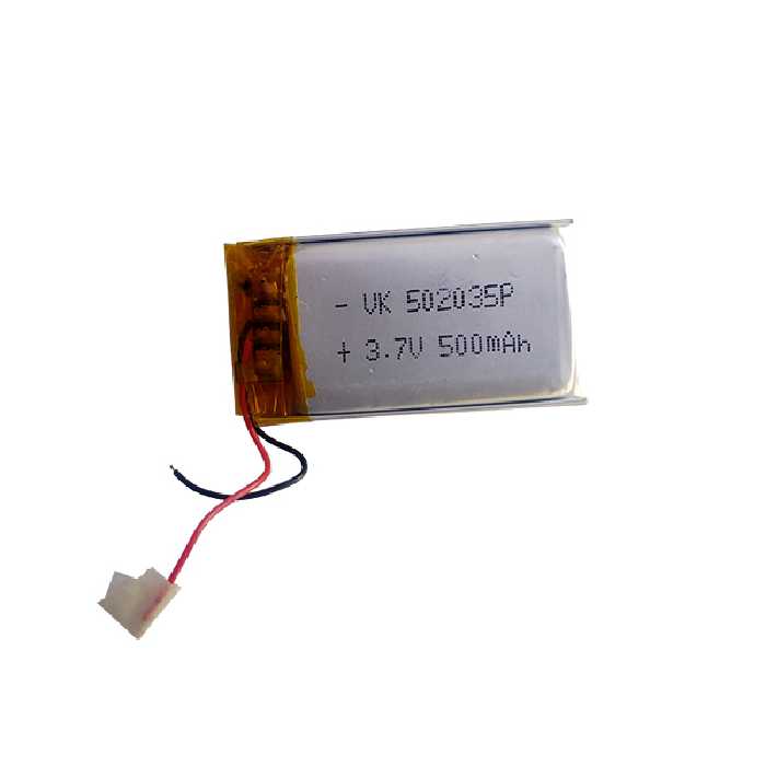  باتری لیتیوم یون مدل 502035p ظرفیت 500میلی آمپر ساعت 