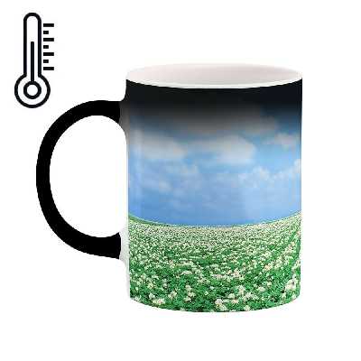 ماگ حرارتی طرح مزرعه گل مدل mgh04396