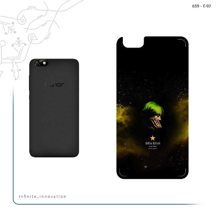 برچسب پوششی ماهوت مدل Billie Eilish مناسب برای گوشی موبایل آنر 4X